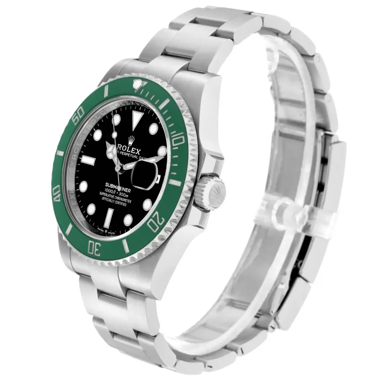 Side view of Rolex Submariner 126610LV Super Clone with 41mm case