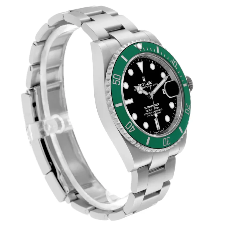 Side view of Rolex Submariner 126610LV Super Clone with 41mm case