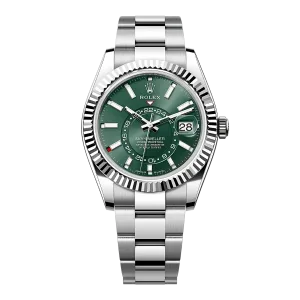 Rolex Sky Dweller 336934 Green Dial Oyster Super Clone 1:1 Replica Watch 42MM -【ZF】Custom Cal.9002 Movement