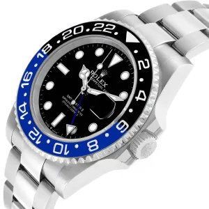 Side view of Rolex GMT-Master II Oyster 126710BLNR Super Clone with 40mm case