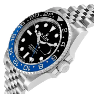 Side view of Rolex GMT-Master II Jubilee 126710BLNR Super Clone with 40mm case