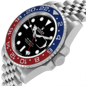 Side view of Rolex GMT-Master II Jubilee 126710BLRO Super Clone with 40mm case