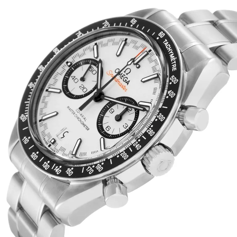 Side view of Omega Speedmaster Two Counters 329.30.44.51.04.001 Super Clone with 44.25mm case