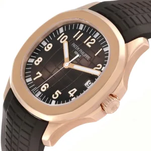 Side view of Patek Philippe Aquanaut 5167R-001 Super Clone with 40.8mm case