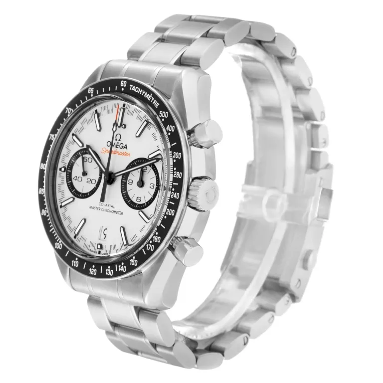 Side view of Omega Speedmaster Two Counters 329.30.44.51.04.001 Super Clone with 44.25mm case