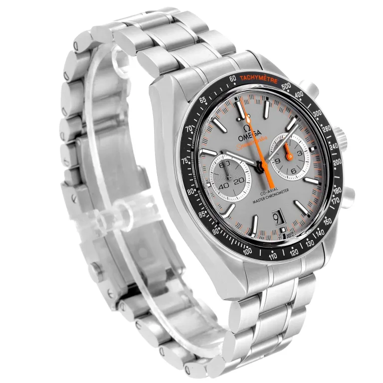 Side view of Omega Speedmaster Two Counters 329.30.44.51.06.001 Super Clone with 44.25mm case