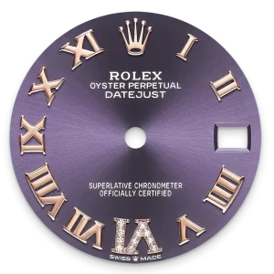 Aubergine Roman dial