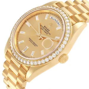 Side view of Rolex Day Date 228348RBR Super Clone with 40mm case