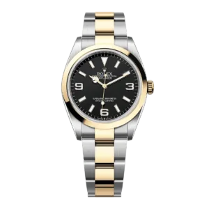 Rolex Explorer Oyster 124273 Yellow Gold Black Dial Super Clone 1:1 Replica Watch 36MM -【VSF】Custom Integrated Cal.3230 Movement