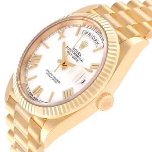 Side view of Rolex Day Date 228238 Roman Dial Super Clone with 40mm case