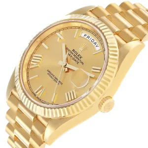 Side view of Rolex Day Date 228238 Roman Dial Super Clone with 40mm case