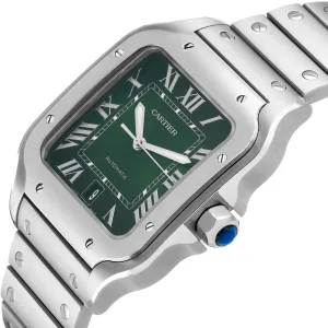 Side view of Cartier Santos WSSA0062 Super Clone with 39.8mm case